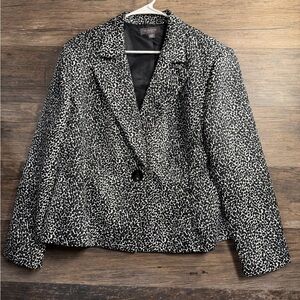 Liz Claiborne Black and White Textured Blazer